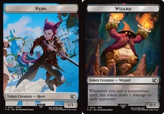 Hero (0003) // Wizard (0014) Double-Sided Token - Foil